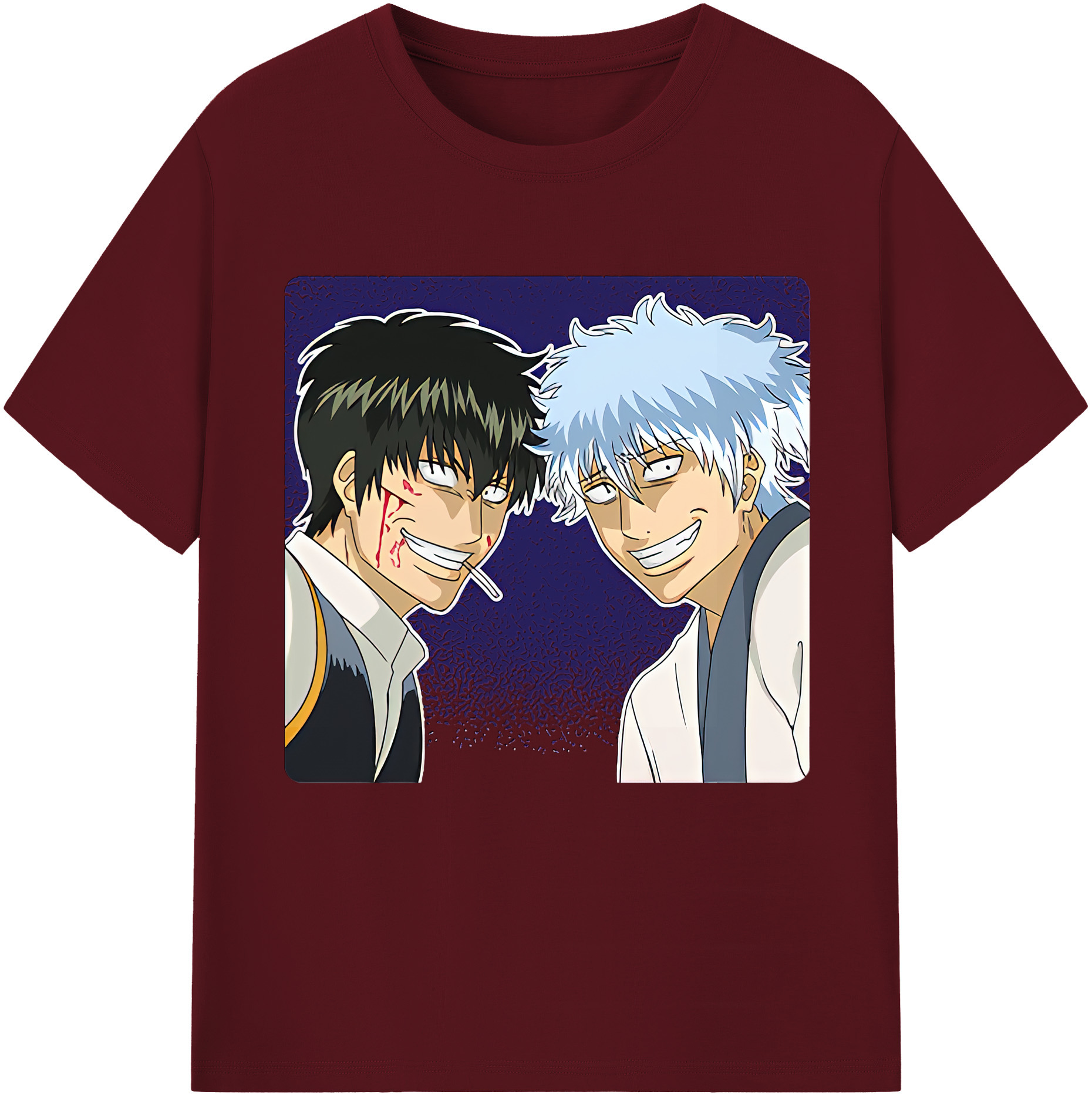 （画像用） ぎんたま 坂田銀時（さかたぎんとき） 神楽 志村新八（しむら しんぱち） GINTAMA Sakata Gintoki Kagura Shimura Shinpachi 綿100％半袖Tシャツ（フロントプリント）